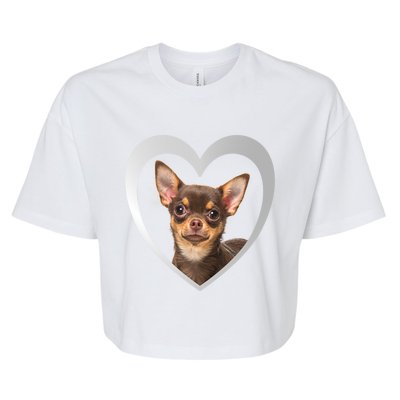 Chihuahua Cute Funny Gift Chihuahua Dog Chihuahua Funny Gift Bella+Canvas Jersey Crop Tee