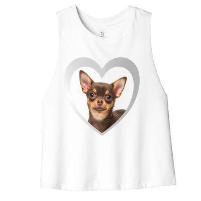 Chihuahua Cute Funny Gift Chihuahua Dog Chihuahua Funny Gift Women's Racerback Cropped Tank