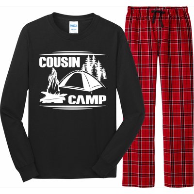 Cousin Camp Family Camping Summer Vacation Crew Family Trip Gift Long Sleeve Pajama Set