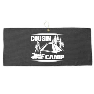 Cousin Camp Family Camping Summer Vacation Crew Family Trip Gift Large Microfiber Waffle Golf Towel