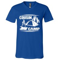 Cousin Camp Family Camping Summer Vacation Crew Family Trip Gift V-Neck T-Shirt