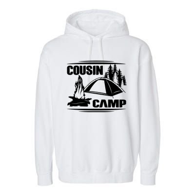 Cousin Camp Family Camping Summer Vacation Crew Family Trip Gift Garment-Dyed Fleece Hoodie