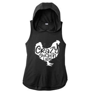 Cute Chicken Farmer Gift Funny Crazy Chicken Lady For Mom Ladies PosiCharge Tri-Blend Wicking Draft Hoodie Tank