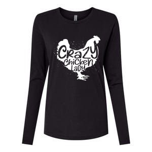 Cute Chicken Farmer Gift Funny Crazy Chicken Lady For Mom Womens Cotton Relaxed Long Sleeve T-Shirt