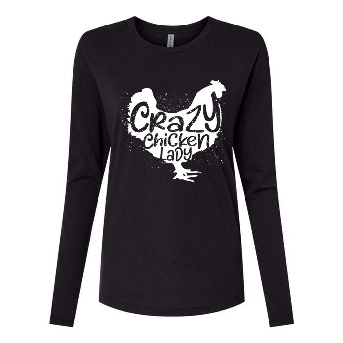 Cute Chicken Farmer Gift Funny Crazy Chicken Lady For Mom Womens Cotton Relaxed Long Sleeve T-Shirt