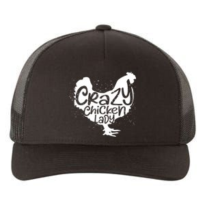 Cute Chicken Farmer Gift Funny Crazy Chicken Lady For Mom Yupoong Adult 5-Panel Trucker Hat