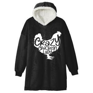 Cute Chicken Farmer Gift Funny Crazy Chicken Lady For Mom Hooded Wearable Blanket