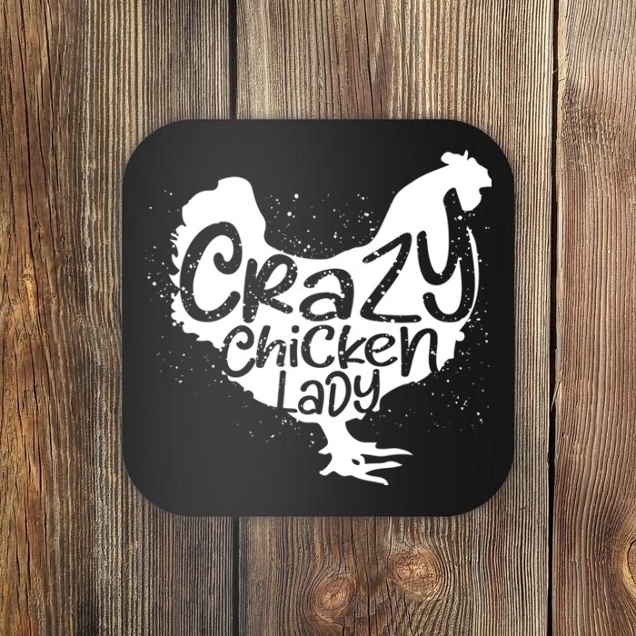 Cute Chicken Farmer Gift Funny Crazy Chicken Lady For Mom Coaster