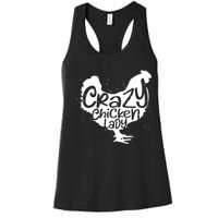 Cute Chicken Farmer Gift Funny Crazy Chicken Lady For Mom Women's Racerback Tank