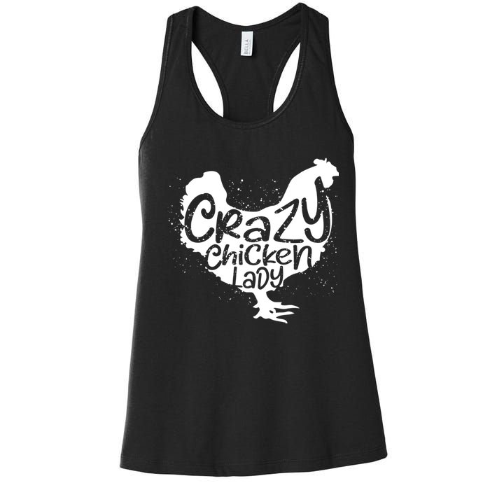 Cute Chicken Farmer Gift Funny Crazy Chicken Lady For Mom Women's Racerback Tank