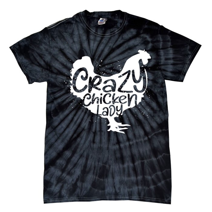 Cute Chicken Farmer Gift Funny Crazy Chicken Lady For Mom Tie-Dye T-Shirt