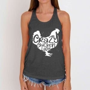 Cute Chicken Farmer Gift Funny Crazy Chicken Lady For Mom Women's Knotted Racerback Tank