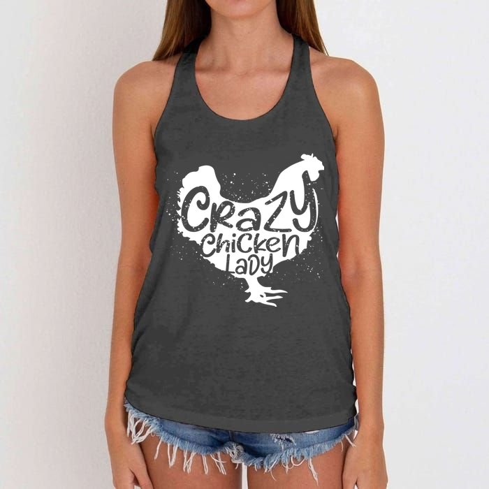 Cute Chicken Farmer Gift Funny Crazy Chicken Lady For Mom Women's Knotted Racerback Tank