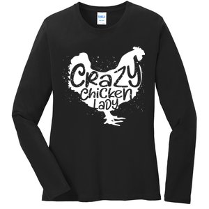 Cute Chicken Farmer Gift Funny Crazy Chicken Lady For Mom Ladies Long Sleeve Shirt