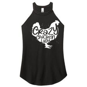 Cute Chicken Farmer Gift Funny Crazy Chicken Lady For Mom Women's Perfect Tri Rocker Tank