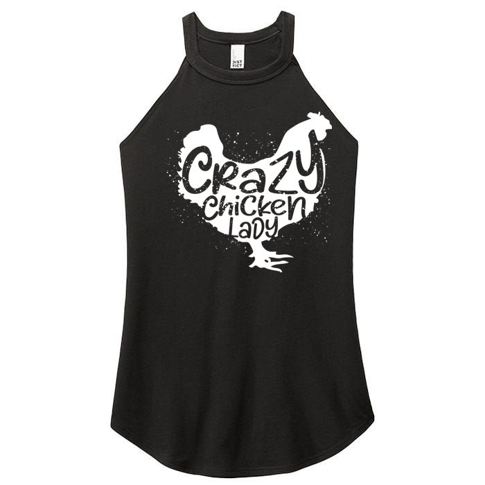 Cute Chicken Farmer Gift Funny Crazy Chicken Lady For Mom Women's Perfect Tri Rocker Tank