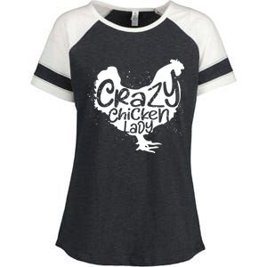 Cute Chicken Farmer Gift Funny Crazy Chicken Lady For Mom Enza Ladies Jersey Colorblock Tee