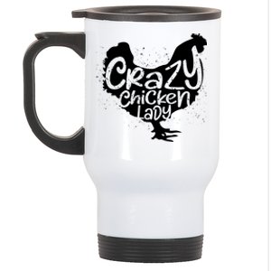 Cute Chicken Farmer Gift Funny Crazy Chicken Lady For Mom Stainless Steel Travel Mug