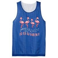 Candy Cane Flamingoes Fa La La Mingo Flamingo Christmas Gift Mesh Reversible Basketball Jersey Tank