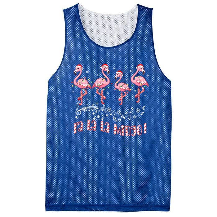 Candy Cane Flamingoes Fa La La Mingo Flamingo Christmas Gift Mesh Reversible Basketball Jersey Tank