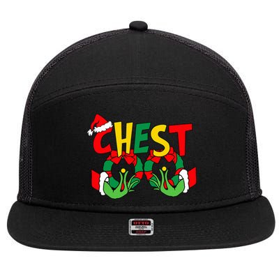 Chestnuts Christmas Family Matching Couples Chest Nuts Xmas 7 Panel Mesh Trucker Snapback Hat