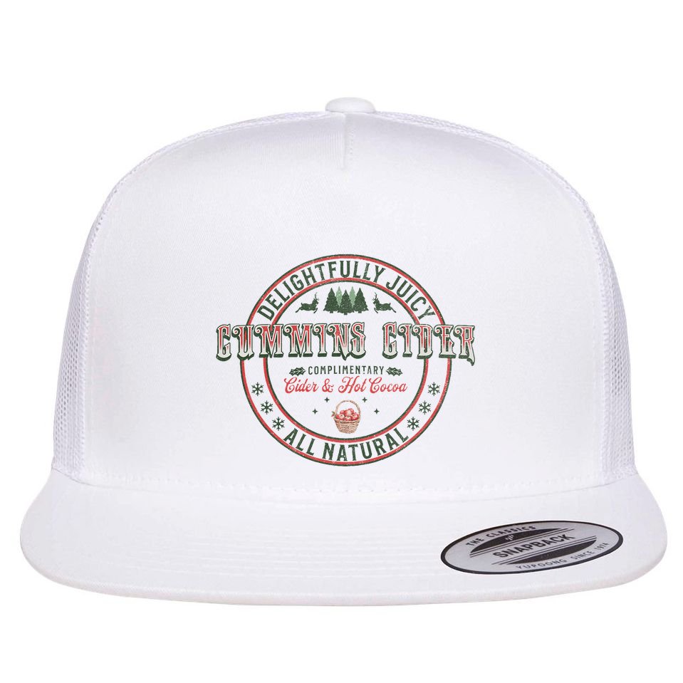 Cummins Cider Funny Adult Humor Inappropriate Sarcasm Flat Bill Trucker Hat