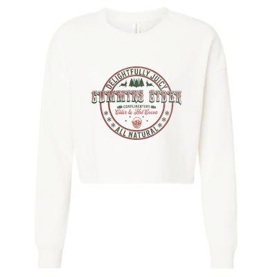 Cummins Cider Funny Adult Humor Inappropriate Sarcasm Cropped Pullover Crew