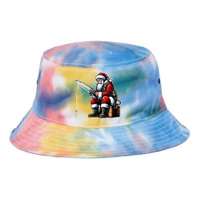 Christmas Costume Fisherman Fishing Funny Cool Santa Xmas Tie Dye Newport Bucket Hat