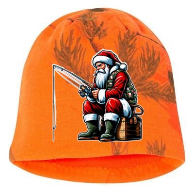 Christmas Costume Fisherman Fishing Funny Cool Santa Xmas Kati - Camo Knit Beanie