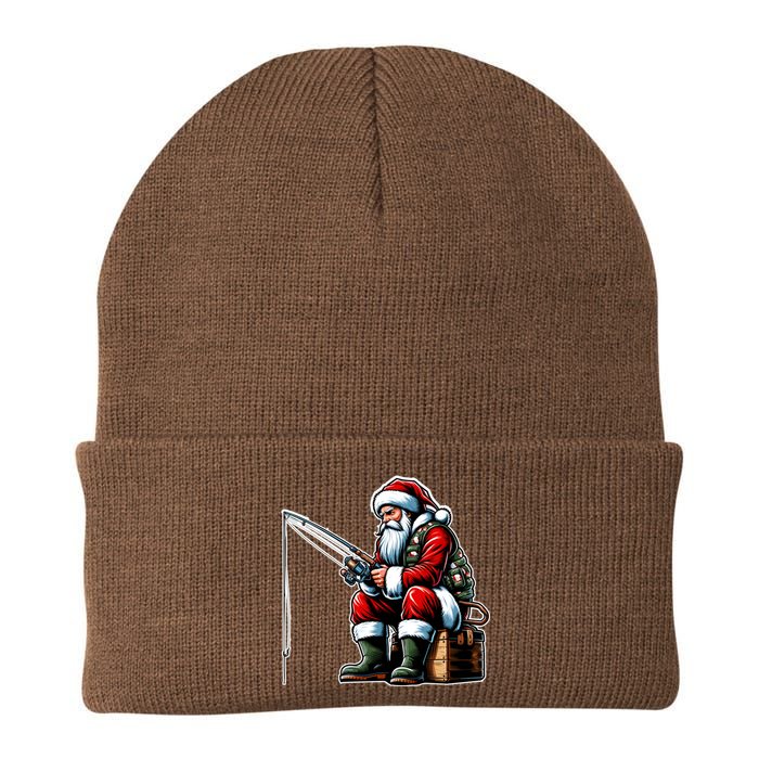 Christmas Costume Fisherman Fishing Funny Cool Santa Xmas Knit Cap Winter Beanie