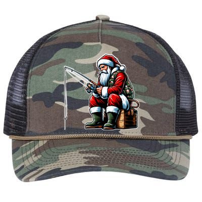 Christmas Costume Fisherman Fishing Funny Cool Santa Xmas Retro Rope Trucker Hat Cap