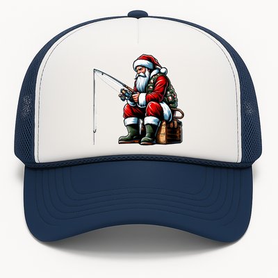 Christmas Costume Fisherman Fishing Funny Cool Santa Xmas Trucker Hat