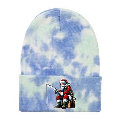 Christmas Costume Fisherman Fishing Funny Cool Santa Xmas Tie Dye 12in Knit Beanie