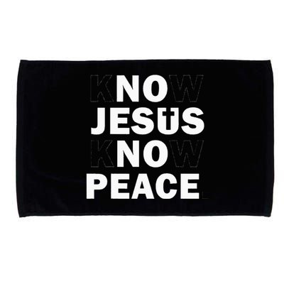 Christian Cross Faith Know Peace Know Jesus Microfiber Hand Towel