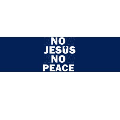 Christian Cross Faith Know Peace Know Jesus Bumper Sticker