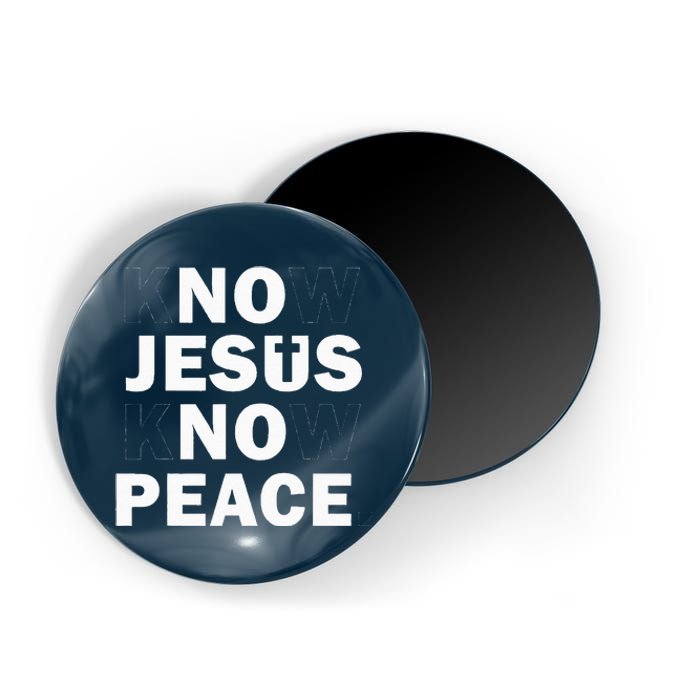 Christian Cross Faith Know Peace Know Jesus Magnet