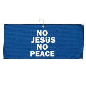 Christian Cross Faith Know Peace Know Jesus Large Microfiber Waffle Golf Towel