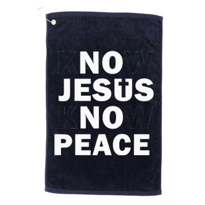 Christian Cross Faith Know Peace Know Jesus Platinum Collection Golf Towel