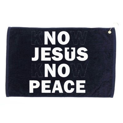 Christian Cross Faith Know Peace Know Jesus Grommeted Golf Towel