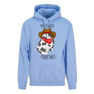 Cowboy Cat Funny Meowdy Purrtner Western Sarcastic Partner Unisex Surf Hoodie