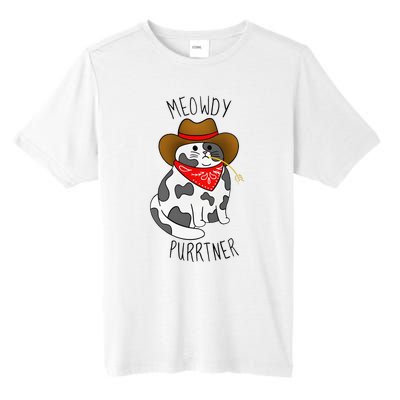 Cowboy Cat Funny Meowdy Purrtner Western Sarcastic Partner Tall Fusion ChromaSoft Performance T-Shirt