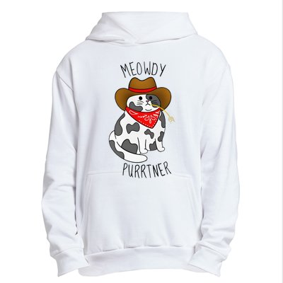 Cowboy Cat Funny Meowdy Purrtner Western Sarcastic Partner Urban Pullover Hoodie