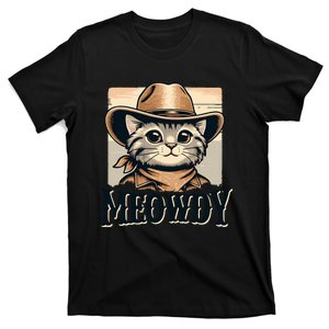 Cat Cowboy Funny Mashup Meowdy Western Country Music Cat T-Shirt