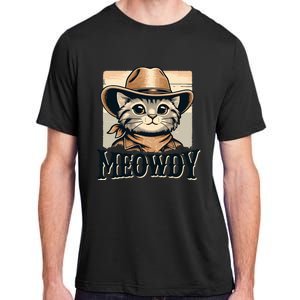 Cat Cowboy Funny Mashup Meowdy Western Country Music Cat Adult ChromaSoft Performance T-Shirt