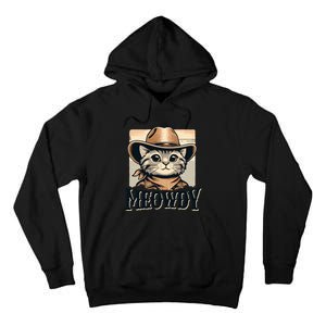 Cat Cowboy Funny Mashup Meowdy Western Country Music Cat Tall Hoodie