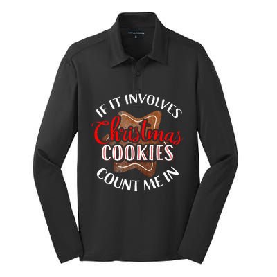 Christmas Cookies Funny Holiday Baking Party Silk Touch Performance Long Sleeve Polo