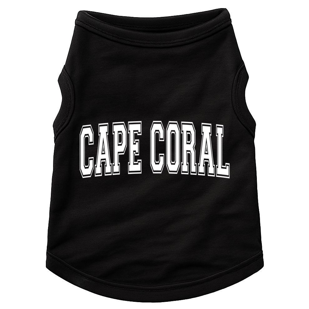 Cape Coral Fl Florida Usa Vintage Sports Varsity Style Gift Doggie Tank