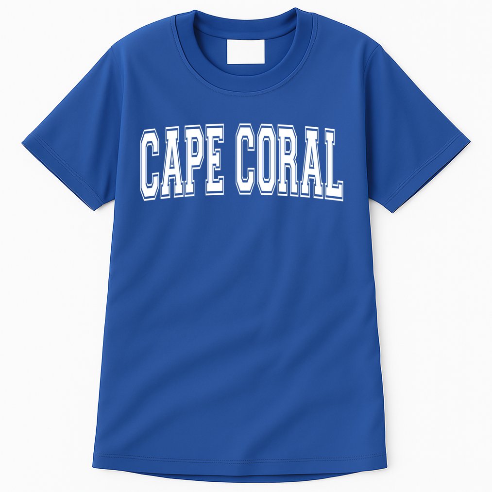 Cape Coral Fl Florida Usa Vintage Sports Varsity Style Gift Tall T-Shirt