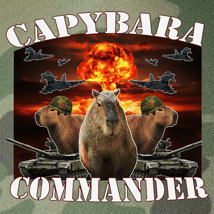Capybara Commander Funny Capybara Warrior Legacy Tie Dye Trucker Hat