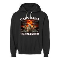 Capybara Commander Funny Capybara Warrior Garment-Dyed Fleece Hoodie